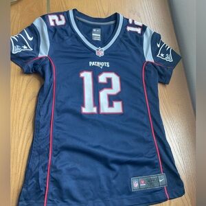 NFL Women's Patriots Navy and Silver Jersey